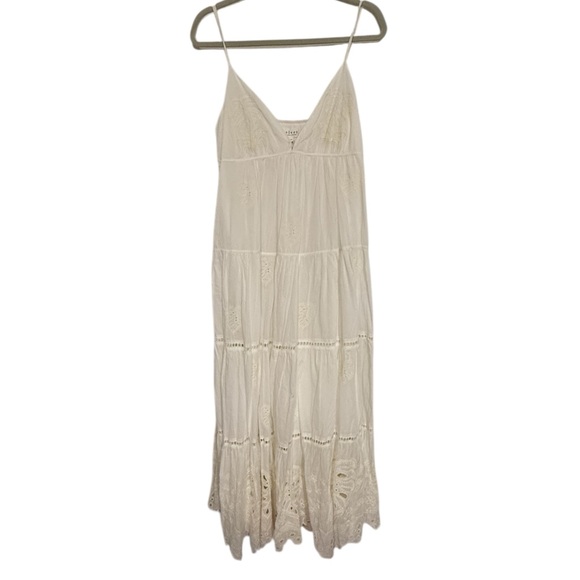 Velvet by Graham & Spencer White Eyelet Maxi Dress - Picture 1 of 5